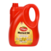 Front view of Nitya Mustard Oil 5Ltr bottle - premium quality pungent mustard oil.