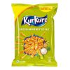 Front view of Kurkure Green Chutney Style 68g pack - tangy and spicy corn snack