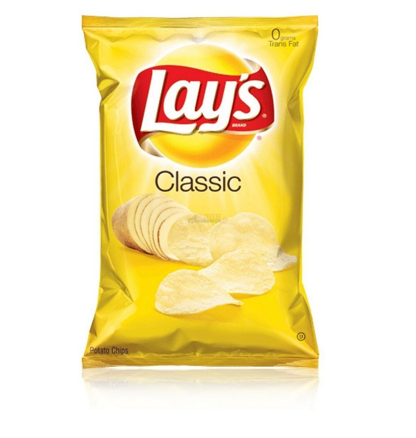 Front view of Lay's Classic Salted 48g pack - iconic salted potato chips