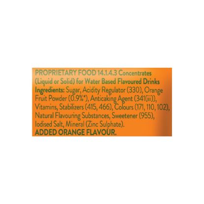 ingredient details for Tang Orange juice powder