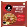 Front view of Ching's Secret Manchurian Instant Noodles 240g pack - authentic veg Manchurian noodles.