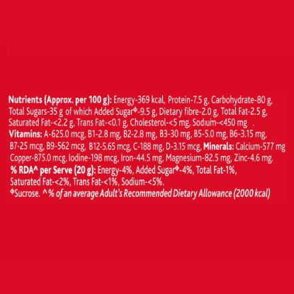 Vitamin and mineral facts for Boost Jar 500g - essential growth and energy nutrients