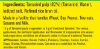 Ingredients information for Priya’s Tamarind Paste 300g