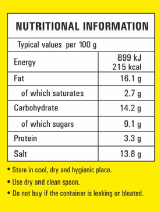 Priya Avakaya pickle - nutritional info for garlic-free Indian mango pickle