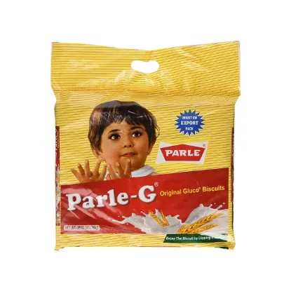 Front view of Parle-G 799g big pack - authentic Indian glucose biscuits