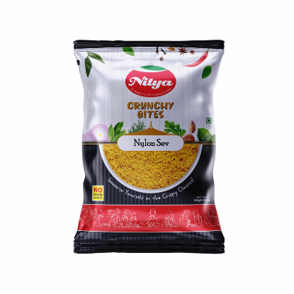 Nitya VP Nylon Sev 1kg bag – Fine-textured crispy Indian snack